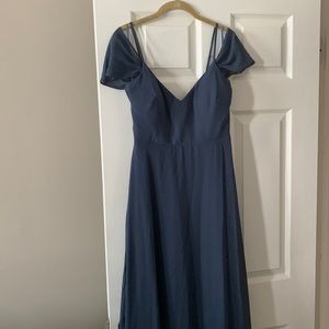 Birdie grey size small hemmed for 5’6 height with four inch heels.